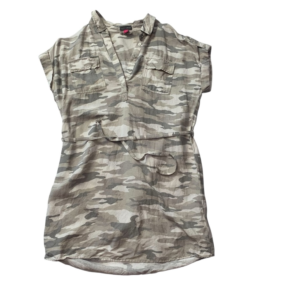 Vince Camuto Women's Camouflage Tunic in Olive and Beige